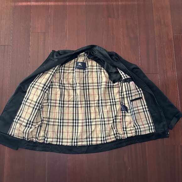 Burberry Nova Check Lined Bomber Jacket – Black Medium 8.5/10 Condition - Picture 8 of 12